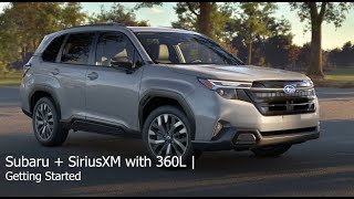 SiriusXM with 360L in Subaru Vehicles | Getting Started