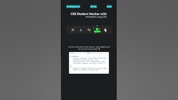 How to Build an Animated Navbar in CSS! #webdevelopment #navbar #webcoding #shorts