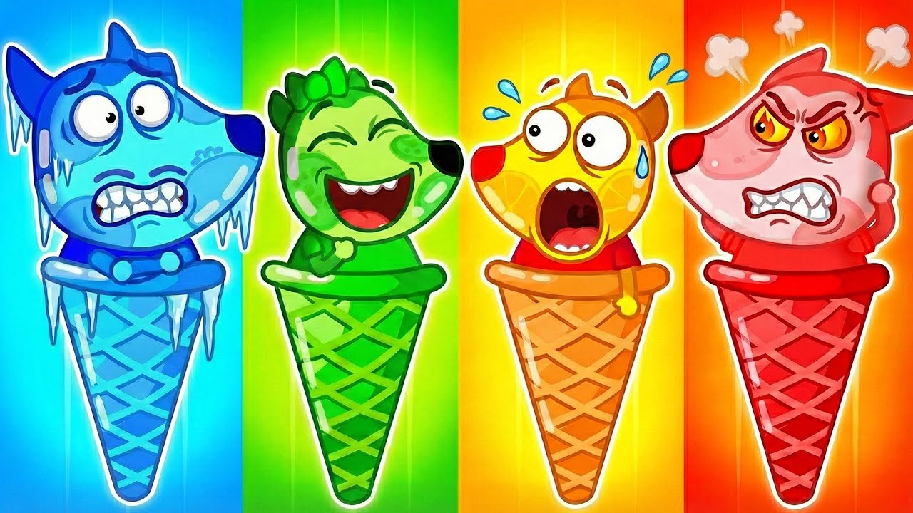 Ой, семья Волфу делает фруктовое мороженое в рожке! | Урок о семье | Wolfoo Russian