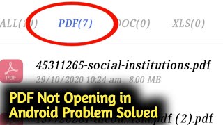 Fix PDF File Not Opening in Android Problem Solved