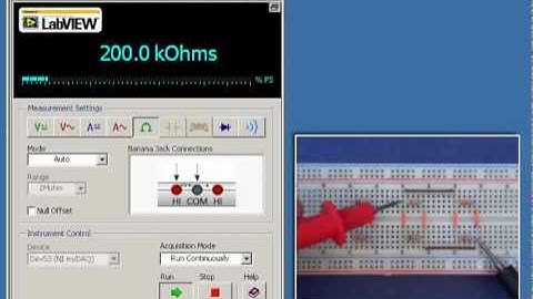 myDAQ mini-lab: Equivalent Resistance II -- Parallel -- Expected results