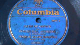 Franklin Delano Roosevelts First Inaugural Speech as President March 4, 1933