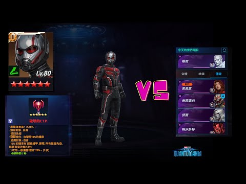 Marvel future fight 蟻俠量子狂熱制服Lv80 PVE實測