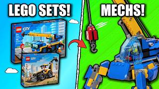 I Built A FLEET Of Construction Mechs With Random LEGO Sets!