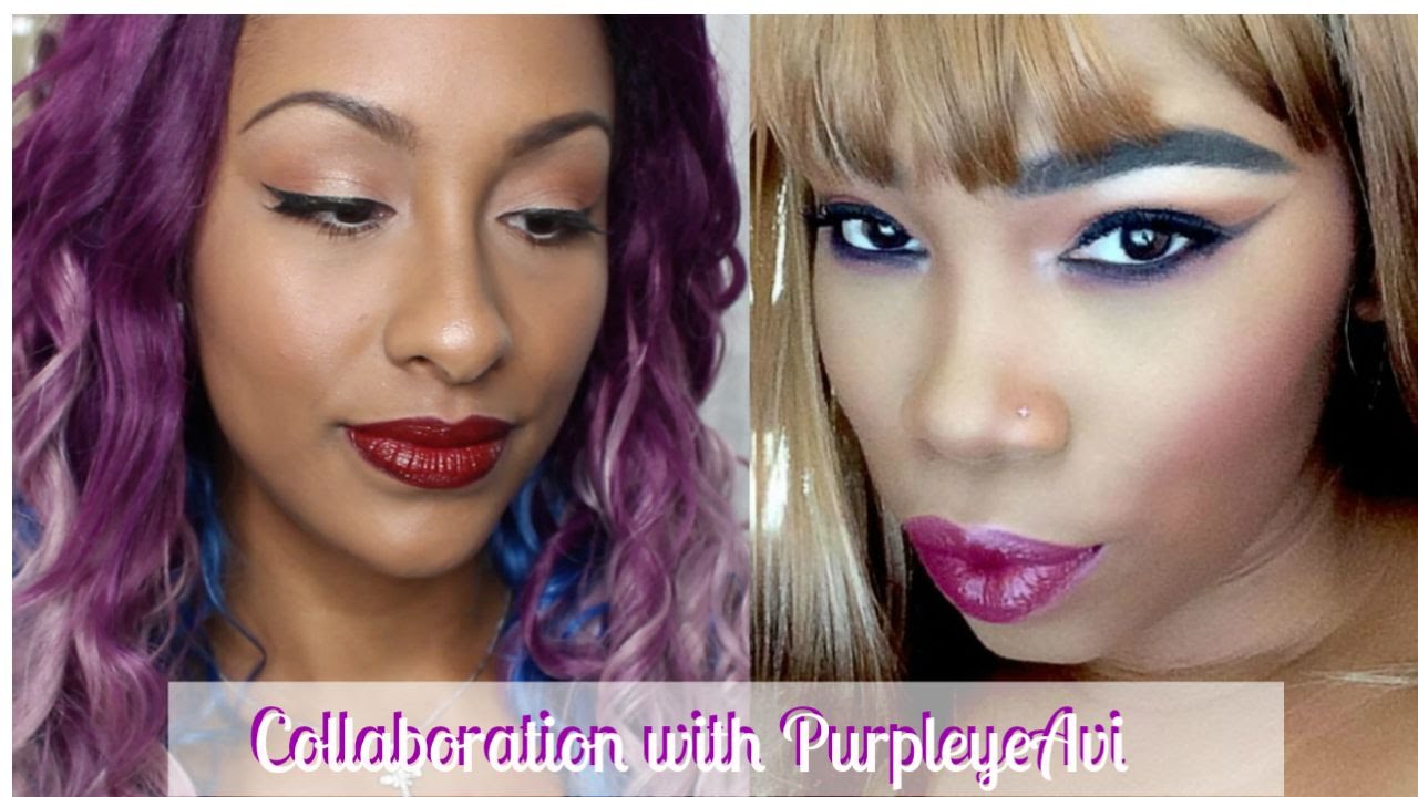Fall Makeup Look Soft Brown Eyes Vampy Lip Collab w/ PurpleyeAvi