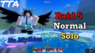 Roblox: Touhou Tower Assault | TTA - Raid 5 Normal Solo No Mythics