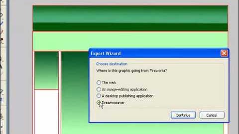 Fatiando e Exportando Layout no FireWorks CS3