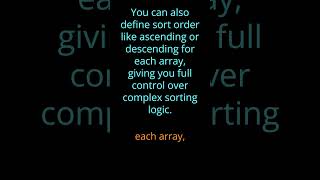 Multisort explained