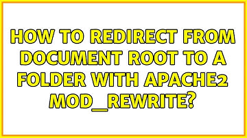 How to redirect from document root to a folder with apache2 mod_rewrite?