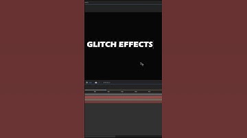 How To Create Glitch Effects In After Effects😍