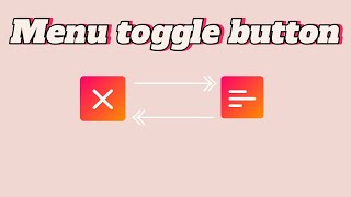 Menu com Toggle Button com HTML, CSS e JavaScript