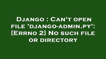 Django : Can