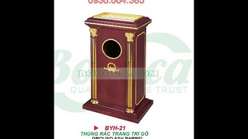 Thùng rác inox gắn đá hoa cương giá rẻ tại TP.HCM