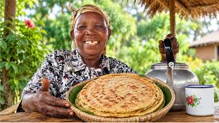 Grandma's Village Pancakes with Hot Tea &vert; Simple African Breakfast Recipe |