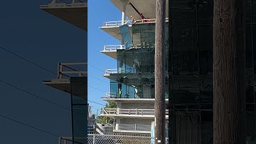 Construction Workers Break Large Glass Window || ViralHog