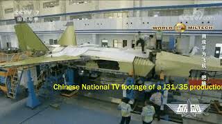 Chinese National TV footage of a J31/35 production line