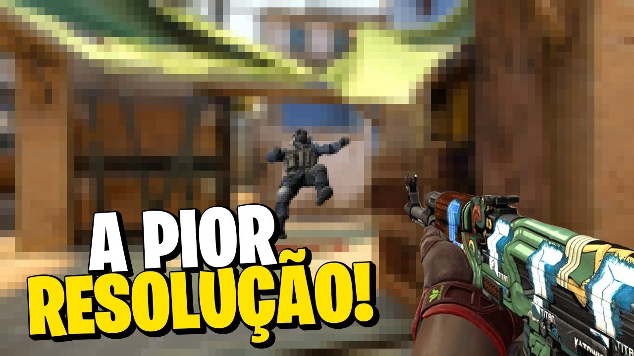 Joguei CS GO na PIOR RESOLUÇÃO ( 640x480 ) e fiquei mais V3SG0 ainda ...