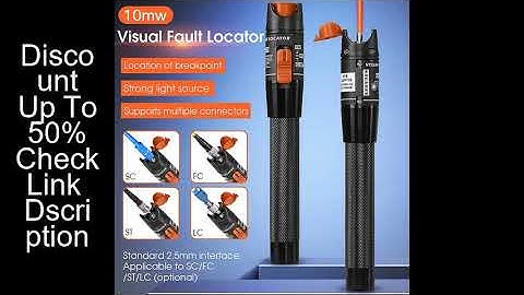 COMPTYCO 10MW/10km Visual Fault Locator Fiber Optic Cable Tester 10MW Range Red Light Pen VFL