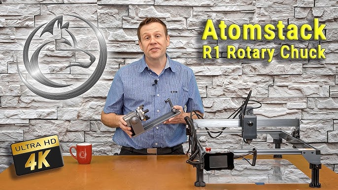 Atomstack R1 Pro Multi-function Chuck and Roller Rotary for Laser Engraver  - MechBlock