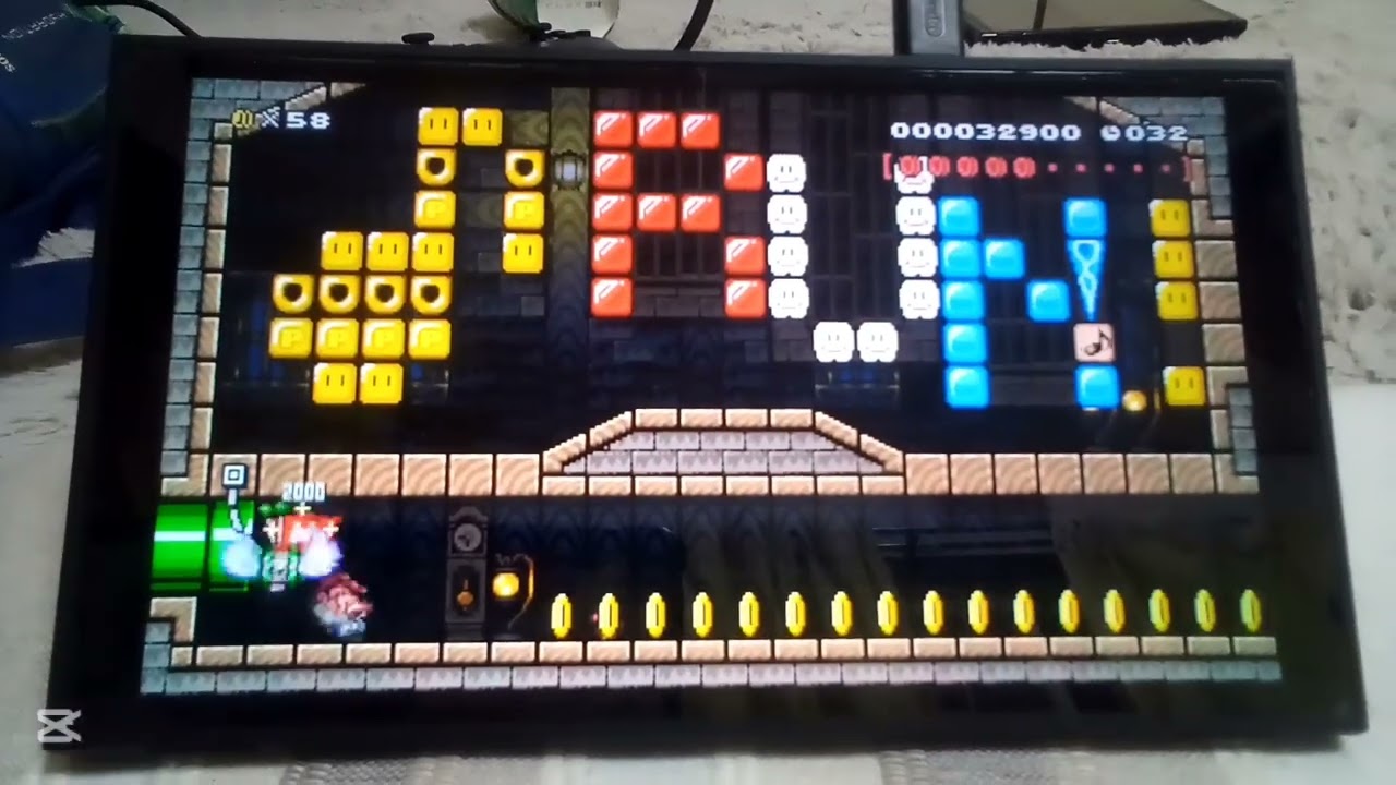 いとこが世界のコースマリオメーカー2をプレイ