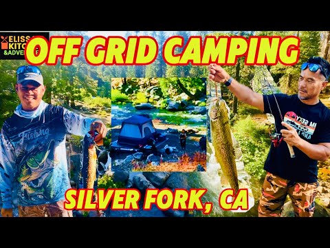 BIG Group Khmer Camping, Fishing, Cooking at Silver Fork ស្ទូចត្រី TROUT បានច្រើននៅកន្លែងបោះតង់ 