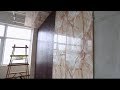 PVC marble laminated sheet and ceiling wall panel installation