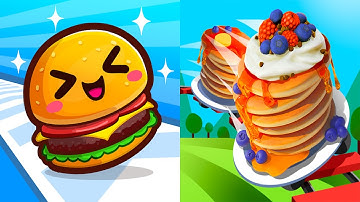 Pancake Run VS Food Run🧀🍒🥗 All Levels Gameplay Android, ios (Part 14)