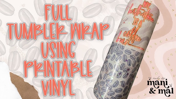 80's Full Wrap Tumbler Using Clear Printable Vinyl 