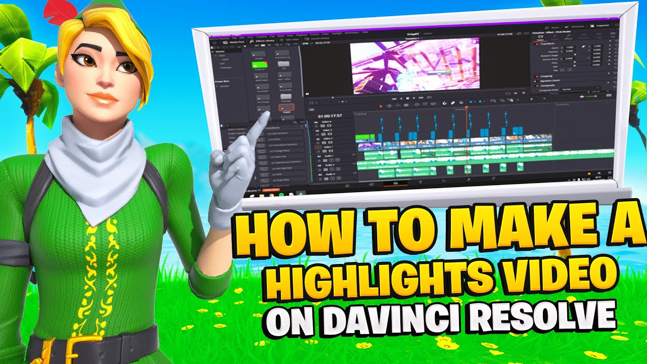 How to Edit a Professional Fortnite Highlights Video In Davinci Resolve...
