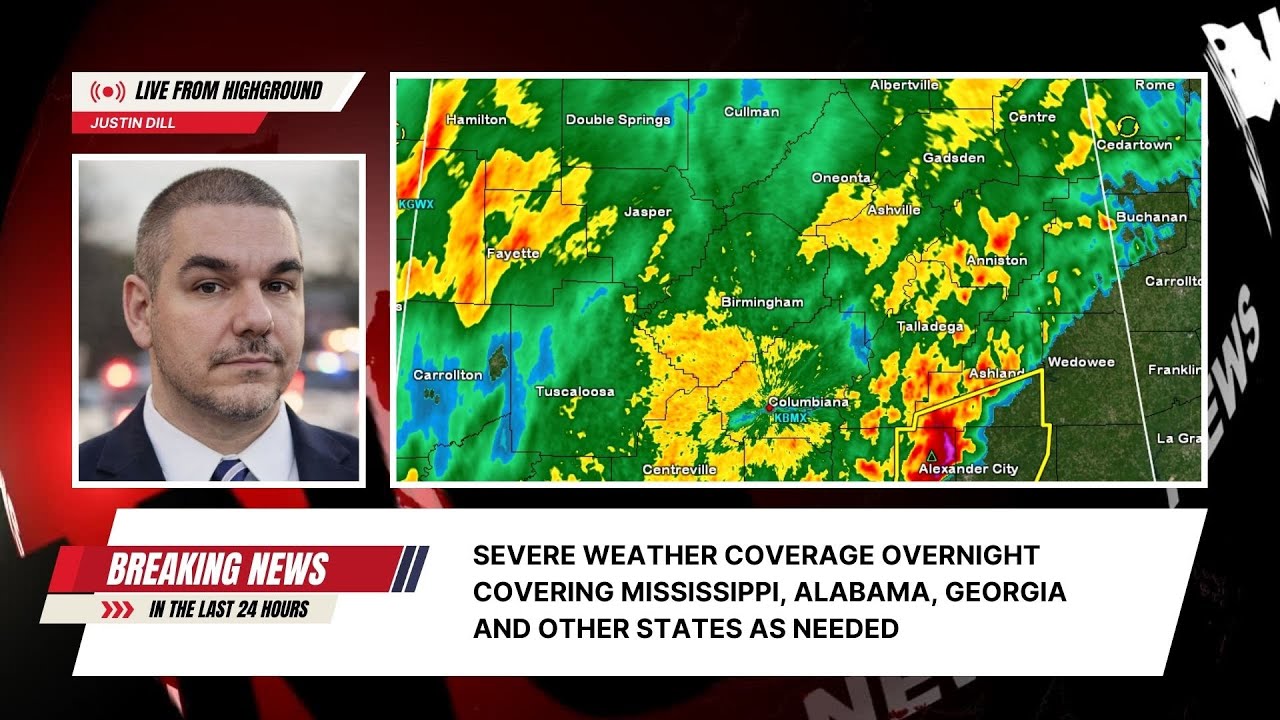 LIVE Tornado Watch Severe Storms Alabama Georgia - YouTube