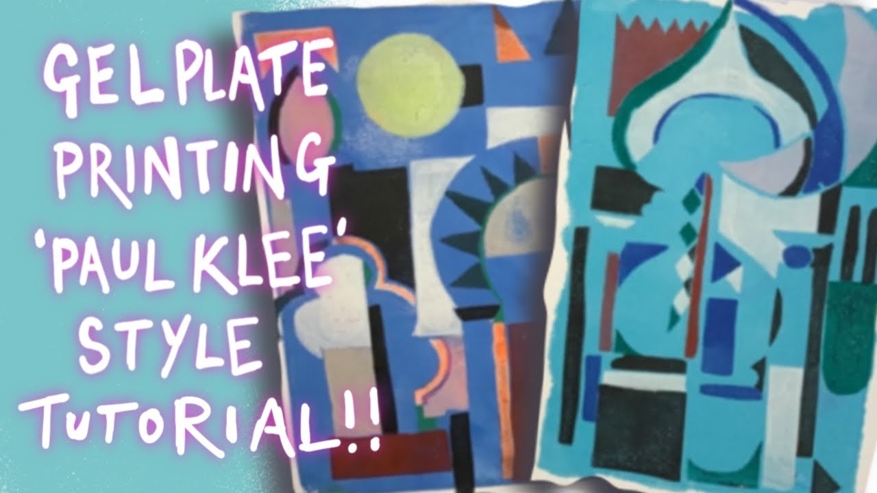 Gel plate printing - Paul Klee style!