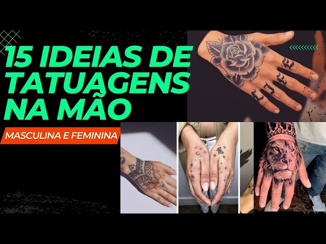 TATUAGEM NA MÃO MASCULINA: INSPIRAÇÕES e o que VOCÊ precisa saber!  #TattooMM 