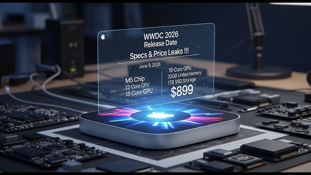 Mac Mini M5 Leaks: WWDC 2026 Release Date, Specs & Price Leaks !! - YouTube