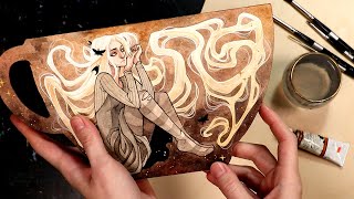 Cozy Autumn Coffee // Watercolor paint with me