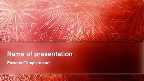 Fireworks PowerPoint Template by PoweredTemplate.com