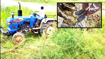 Eicher tractor 551 model full loading trolley process in stuck my village || come to village