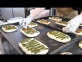 베이컨 반죽으로 만드는 피자빵? 베이컨이 통으로 들어가는 바질 피자빵 Basil pizza bread made from bacon dough - Korean street food
