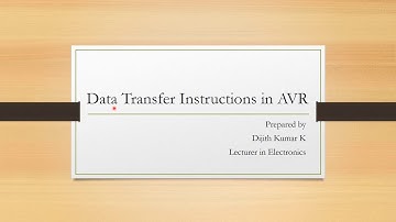 Data transfer instructions in AVR