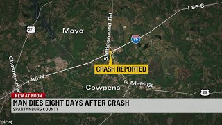 Man dies a week after car hit by axle on I-85 in Spartanburg Co.