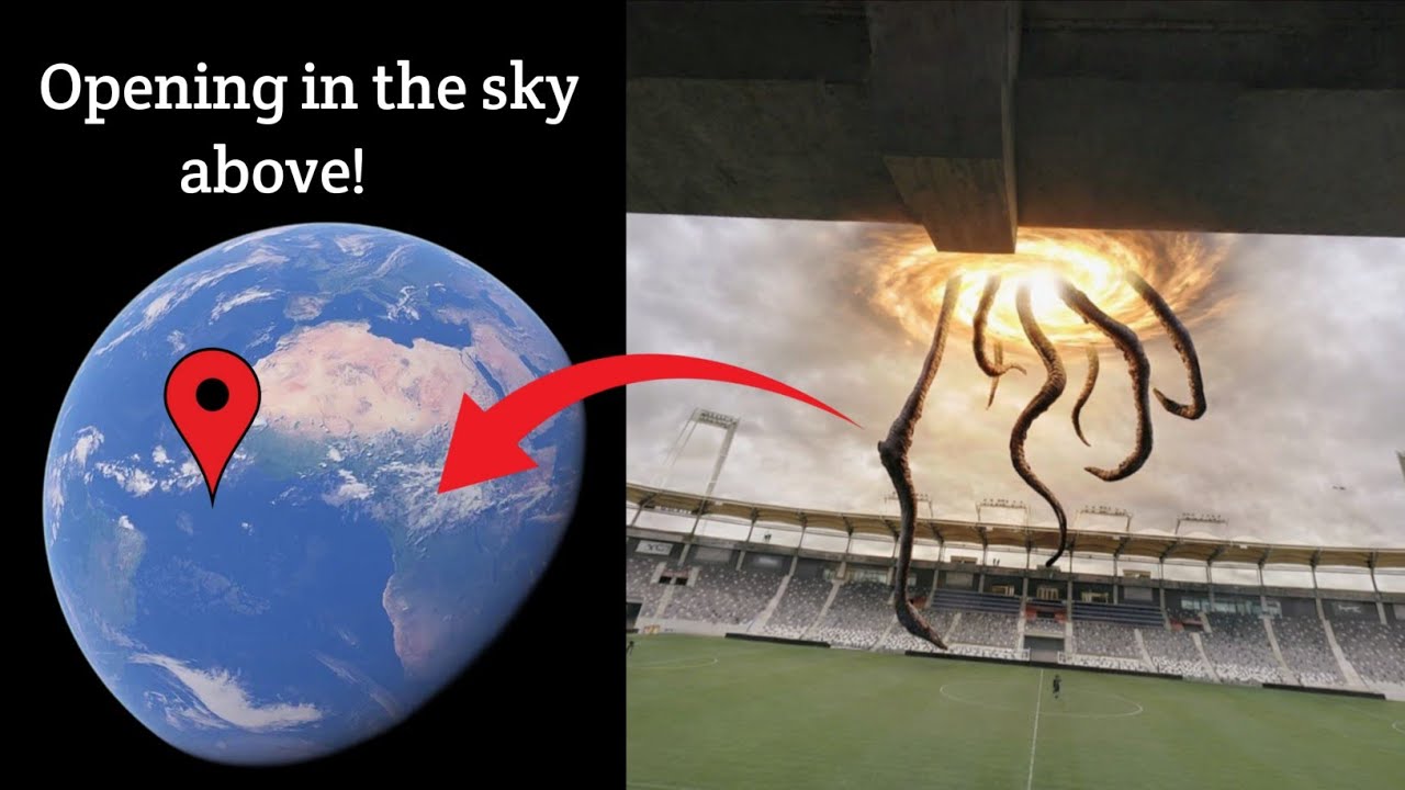 Opening in the sky above Google Maps And Google Earth 