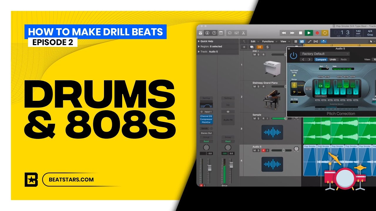 How to Make Drums and 808s for Drill Beats with FREE Soundkit ft 