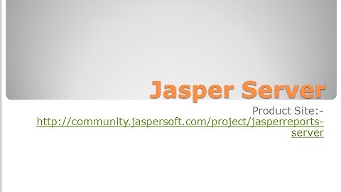 Jasperreports Server CP 6.2.0 Installation