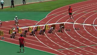 国体群馬県予選 少年A女子100m予選1組