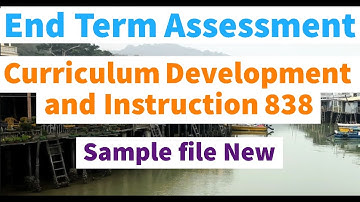 Sample file Curriculum Development and Instruction 838  | AIOU INFO