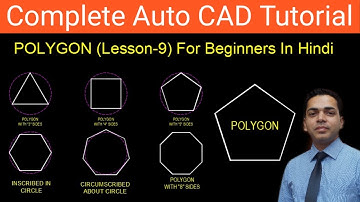 How To Draw POLYGON In Auto CAD | For Beginners | In Hindi | Lesson-9