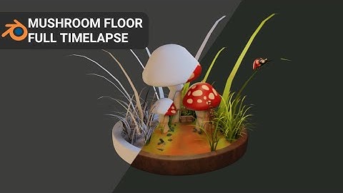 Mushroom Floor in Blender - Full 3D Modeling Timelapse