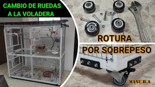 como hago un soporte para las ruedas de la voladera. Problema solucionado.