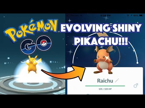 EVOLVING SHINY PIKACHU IN POKEMON GO!!!