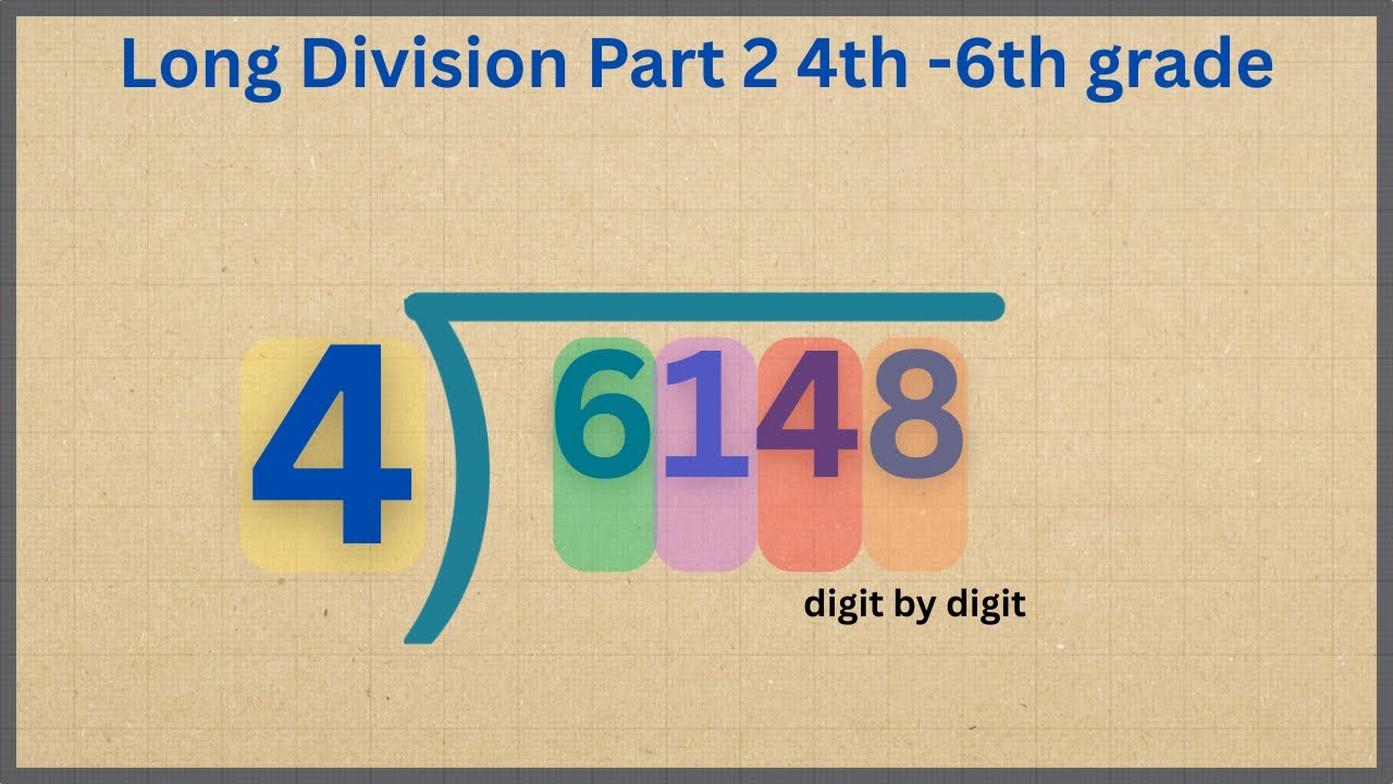 Long Division Part 2 4th -6th grade - YouTube