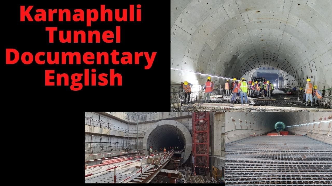 karnaphuli tunnel project construction video. one tunnel completed